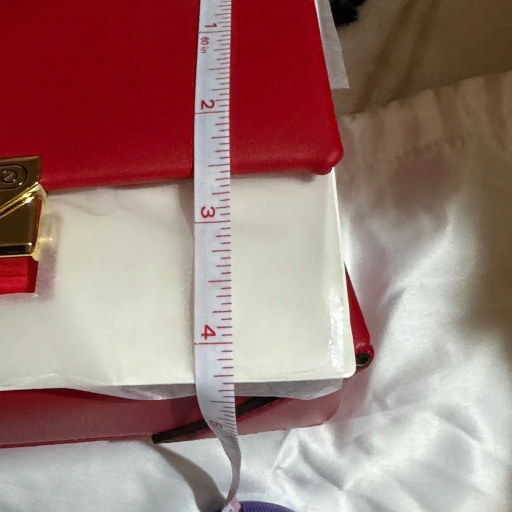 NWT Michael Kors Bright Red Crossbody/Shoulder Bag With Beautiful Gold Charms - Picture 16 of 16